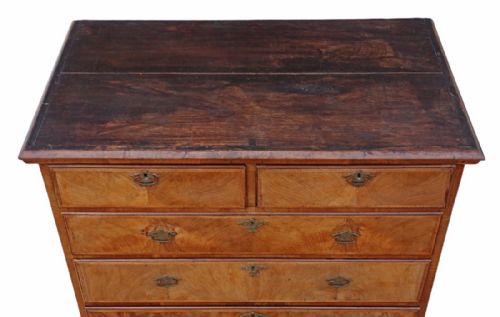 fig 1. Georgian walnut tallboy chest on stand of drawers