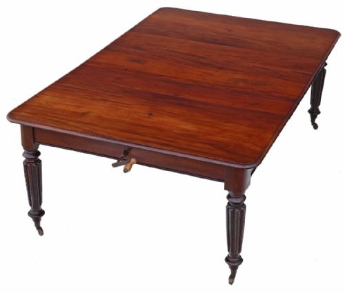 Victorian Cuban Mahogany Windout Extending Dining Table