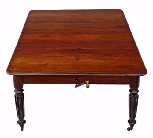 fig 1. Victorian Cuban mahogany windout extending dining table