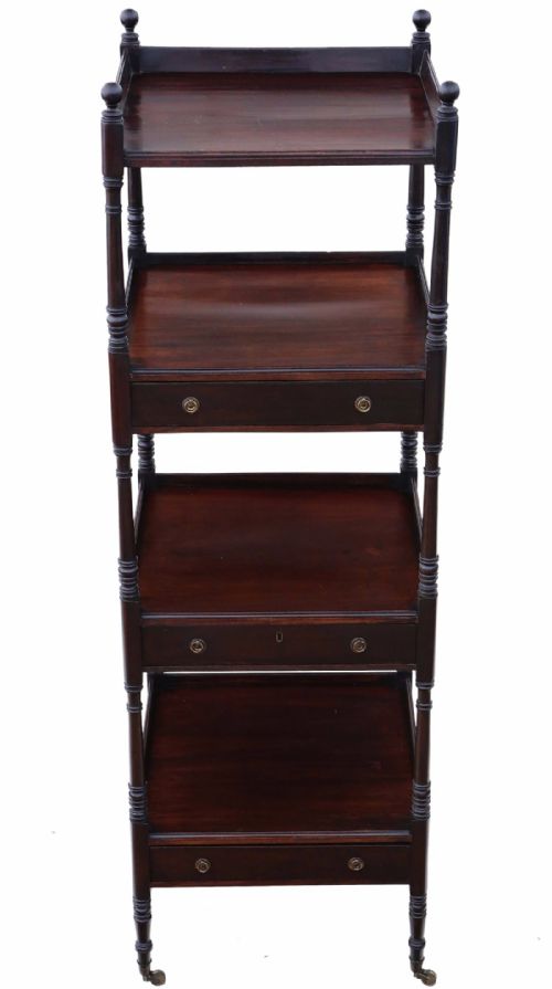 19th Century Mahogany Display Dumb Waiter Buffet Serving Table