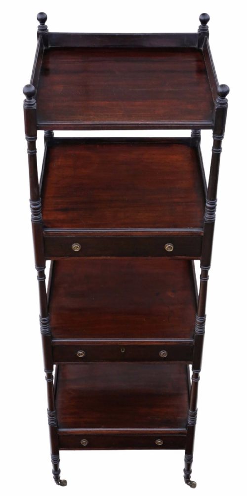 fig 1. 19th Century mahogany display dumb waiter buffet serving table