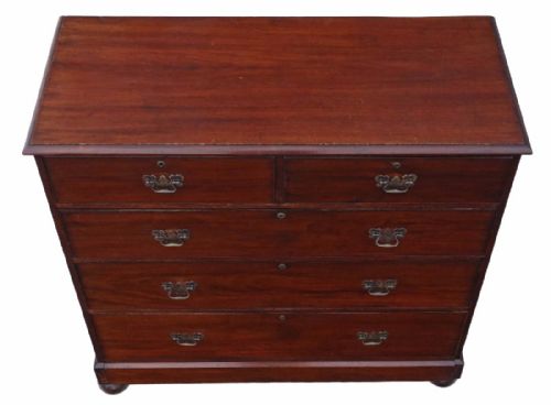 fig 1. Victorian 19C mahogany chest of drawers
