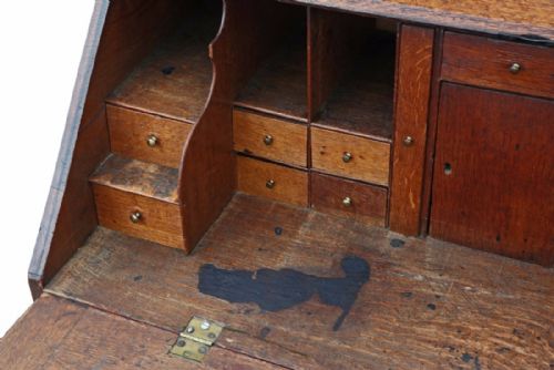 fig 2. Georgian inlaid oak bureau desk writing table