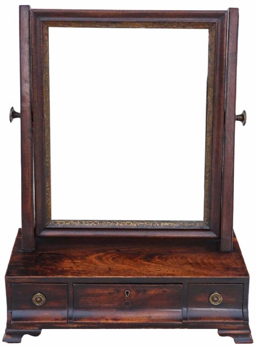 Georgian Mahogany Dressing Table Swing Mirror Toilet