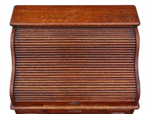 fig 2. American oak roll top desk writing table Thomas Turner