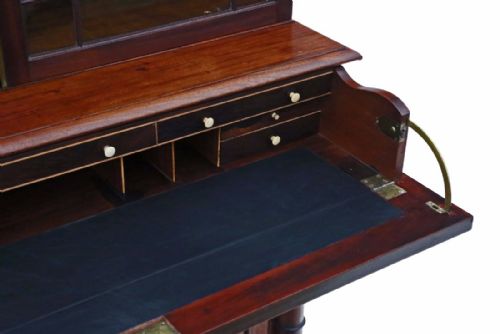 fig 2. Georgian mahogany secretaire bookcase desk writing