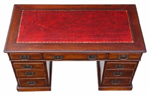 fig 1. Walnut twin pedestal desk or writing table