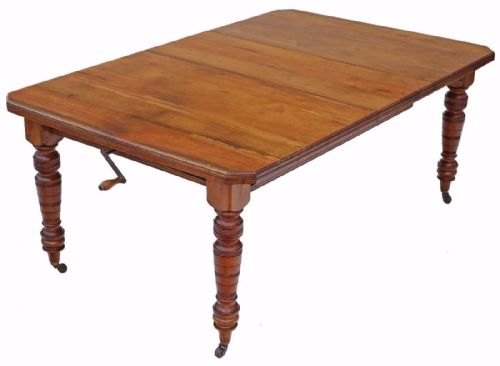 Victorian Light Walnut Windout Extending Dining Table 6' X 4'