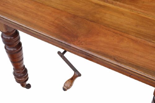 fig 1. Victorian light walnut windout extending dining table 6' x 4'