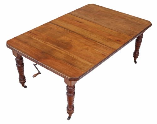 fig 2. Victorian light walnut windout extending dining table 6' x 4'