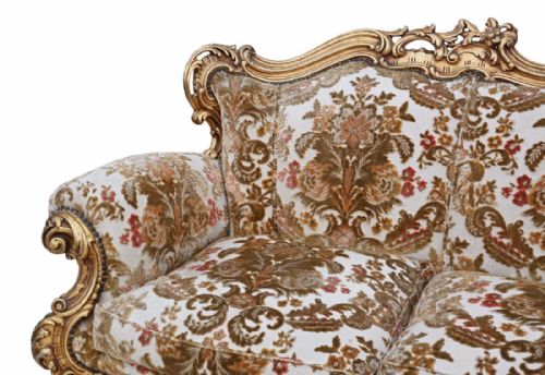 fig 2. French giltwood sofa settee chaise longue