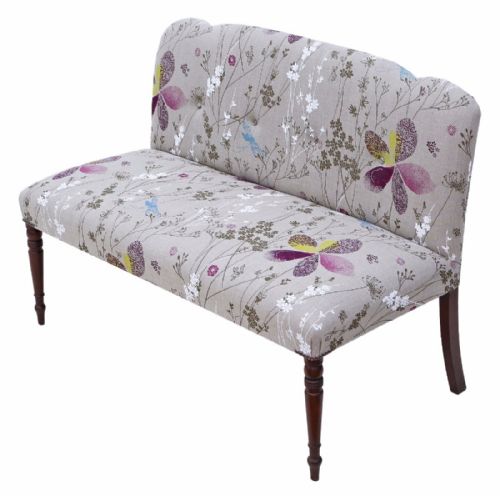 fig 1. Small sofa window seat Victorian mahogany