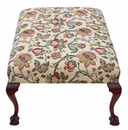 fig 2. Large Victorian mahogany window seat stool chair