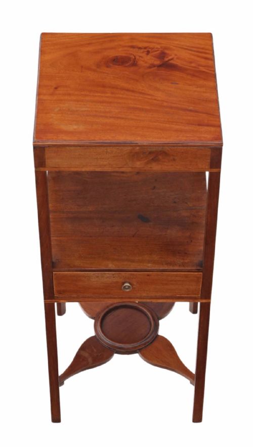 fig 1. Georgian mahogany bedside cupboard cabinet table washstand