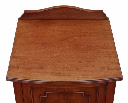 fig 1. Edwardian mahogany bedside table cupboard cabinet