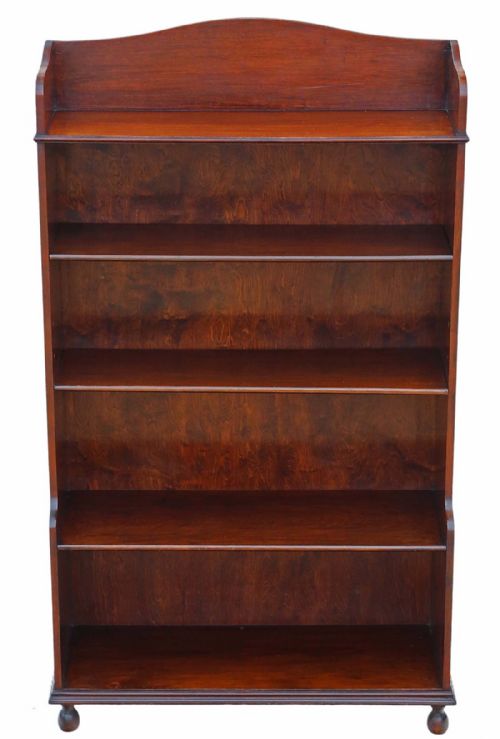 Mahogany Waterfall Bookcase Shelves Display