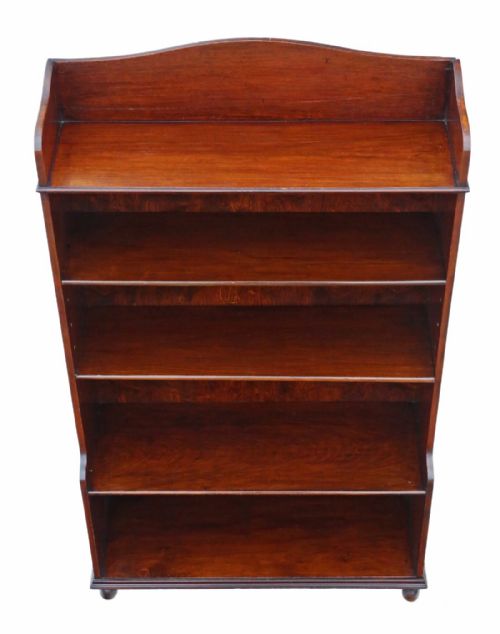 fig 1. Mahogany waterfall bookcase shelves display