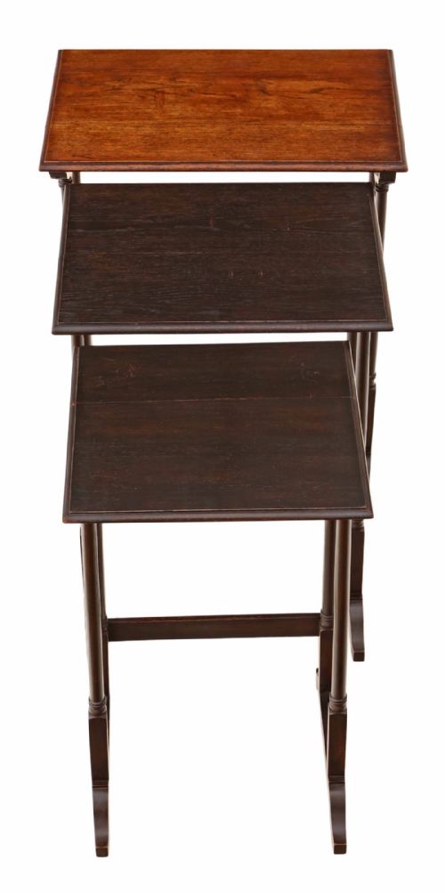 fig 2. Nest of 3 oak side or occasional tables