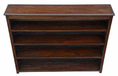 fig 1. Large oak bookcase display shelves C1920