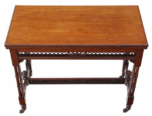 fig 1. Victorian mahogany folding card tea console table