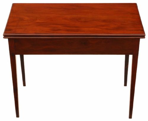 Georgian Mahogany Folding Card Tea Console Table