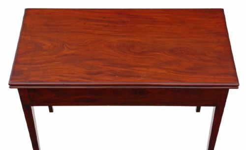 fig 1. Georgian mahogany folding card tea console table