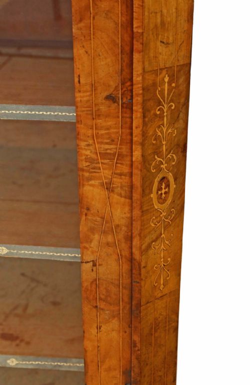 fig 2. Victorian C1870 inlaid burr walnut music display cabinet