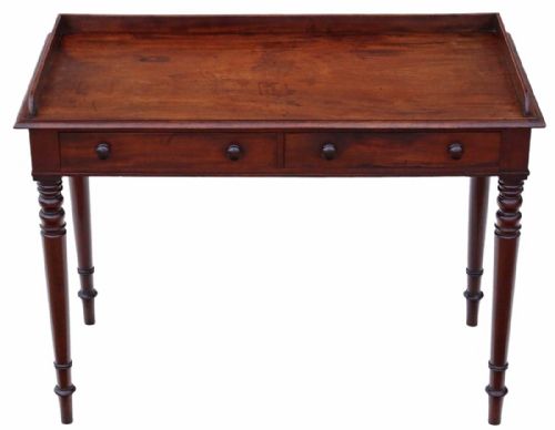 Regency Mahogany Writing Desk or Dressing Table