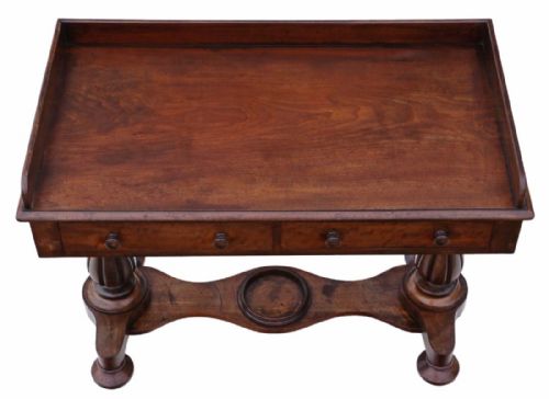 William IV Mahogany Writing Dressing Table Washstand Desk