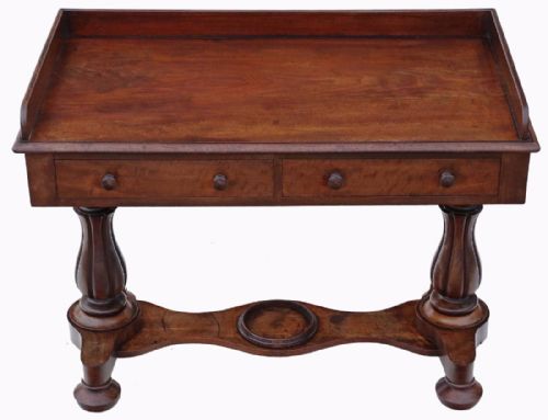 fig 1. William IV mahogany writing dressing table washstand desk