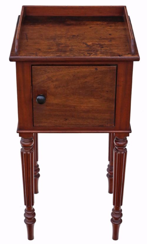 Mahogany Bedside Table Cupboard Cabinet