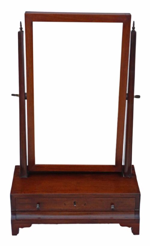 fig 1. Georgian C1800 mahogany dressing table swing mirror toilet