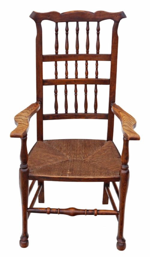 fig 1. 19th Century ash elm armchair chair hall side dining carver
