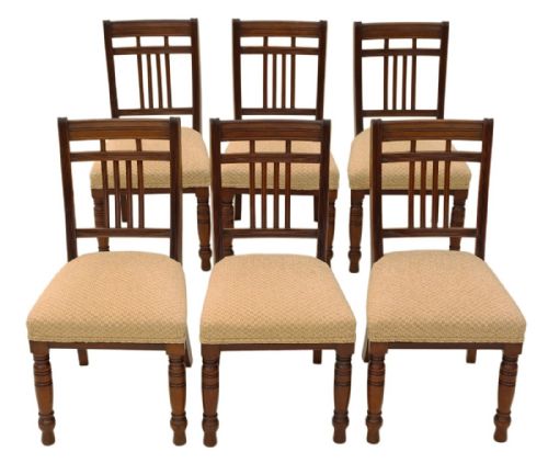 Set of 6 Victorian C1900 Walnut Dining Chairs