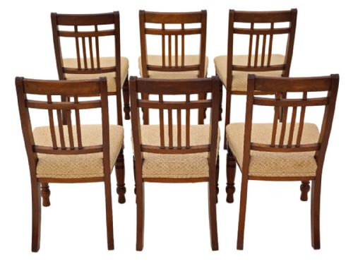 fig 1. Set of 6 Victorian C1900 walnut dining chairs