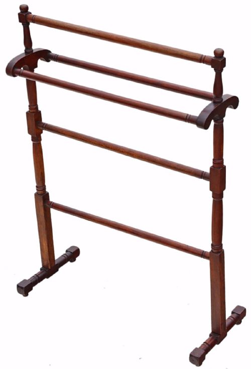Victorian Mahogany Towel Rail Stand