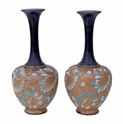 fig 1. Pair of Royal Doulton Slater vases