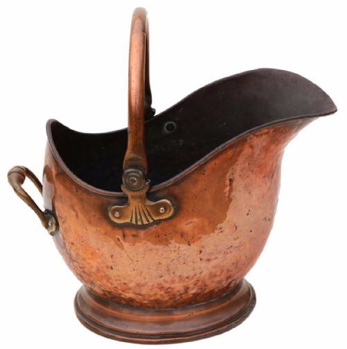 Victorian Copper Brass Coal Scuttle Box