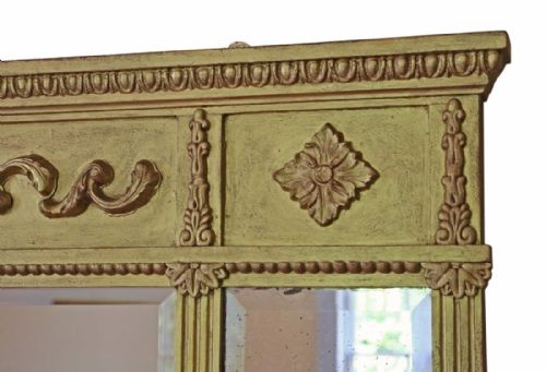 fig 1. Edwardian 3 panel wall mirror overmantle