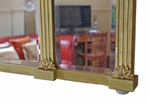 fig 2. Edwardian 3 panel wall mirror overmantle