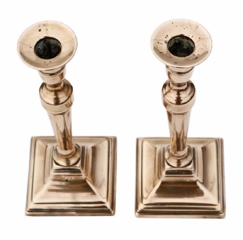fig 1. Pair of 19th Century brass candlesticks