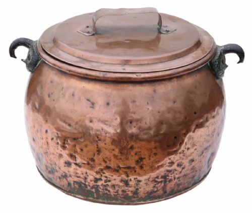 Victorian Copper Cook Pot Pan Planter