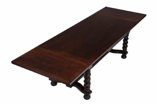 fig 1. Large mahogany extending dining table