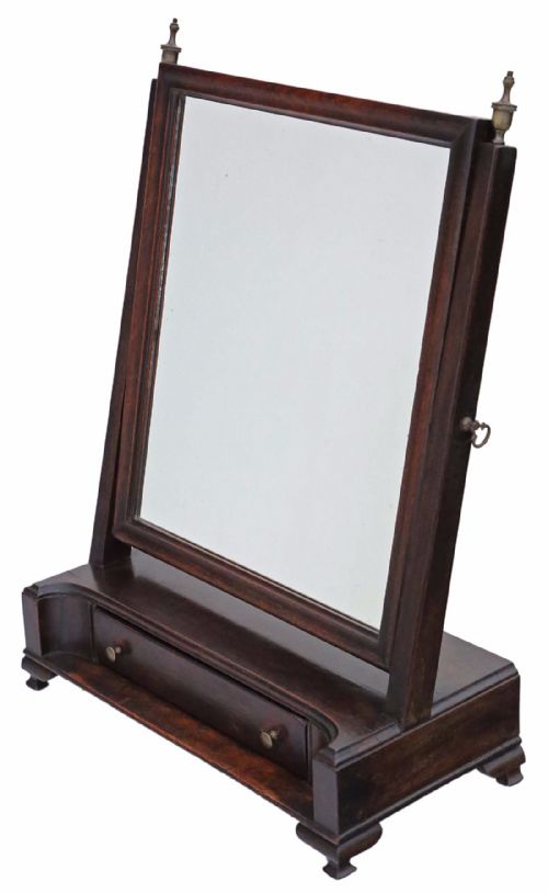 Georgian C1810 Mahogany Dressing Table Swing Mirror Toilet