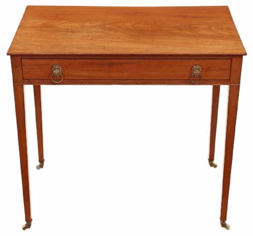 Victorian C1850 Inlaid Mahogany Writing Desk or Dressing Table