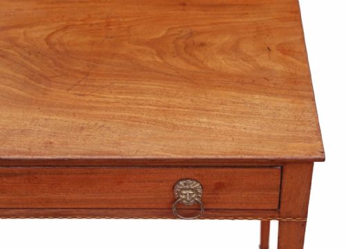 fig 1. Victorian C1850 inlaid mahogany writing desk or dressing table