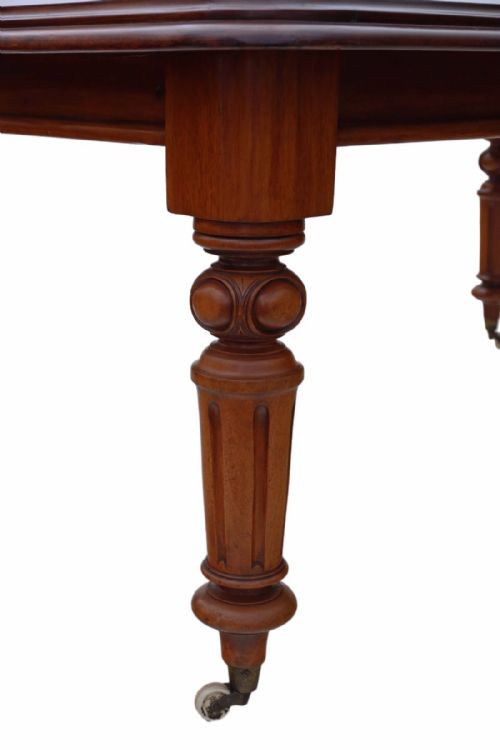 fig 2. Victorian mahogany red walnut windout extending dining table