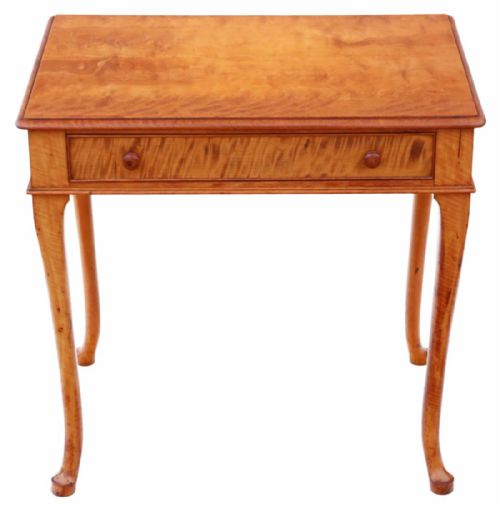Victorian Satin Walnut Writing Table Desk