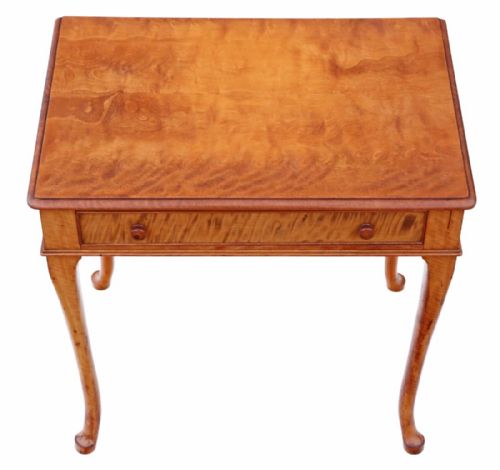 fig 1. Victorian satin walnut writing table desk