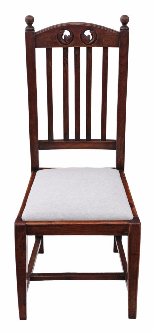 fig 2. Set of 5 oak high back Art Nouveau dining chairs